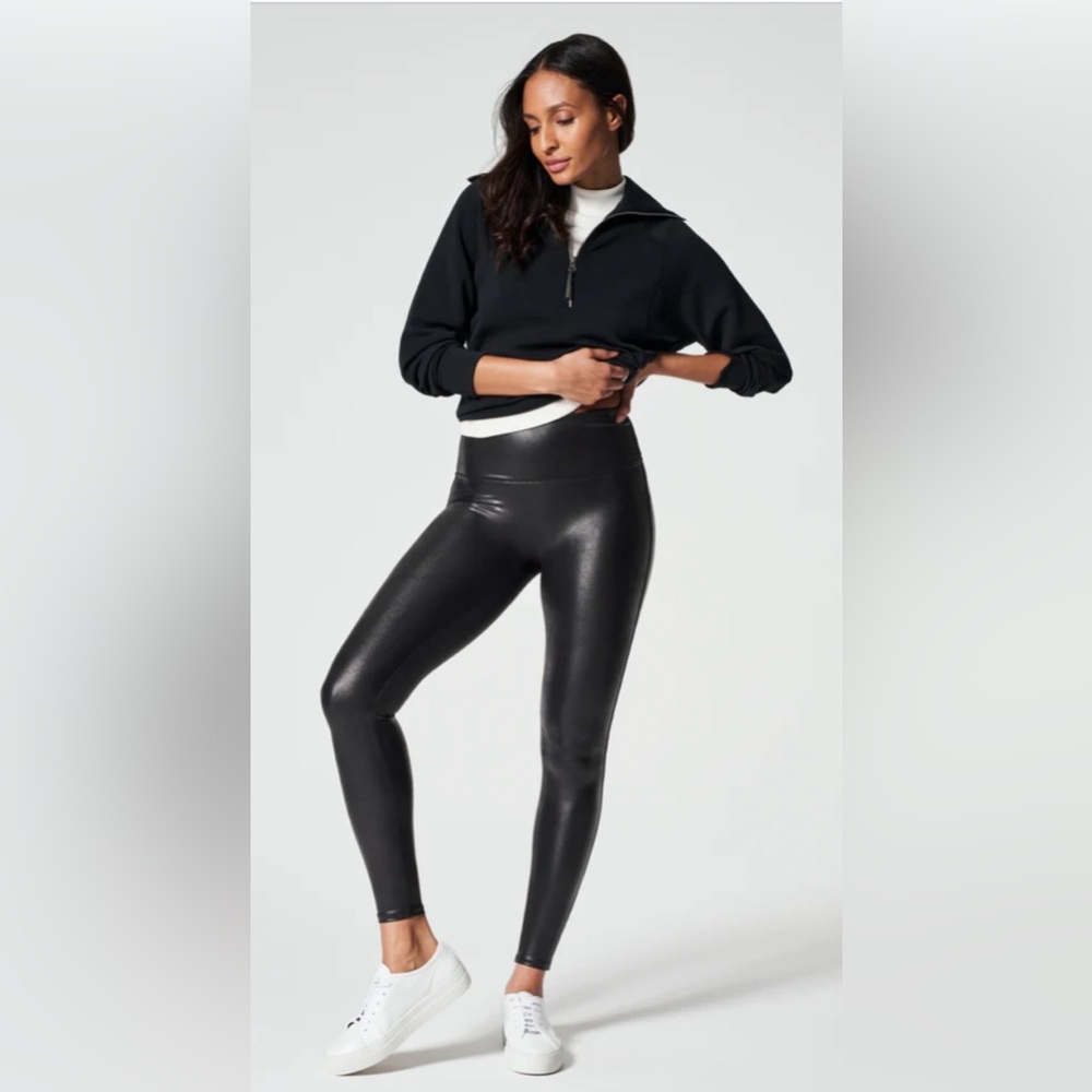 Spanx | SPANXshape Faux Leather Leggings | Black| Small